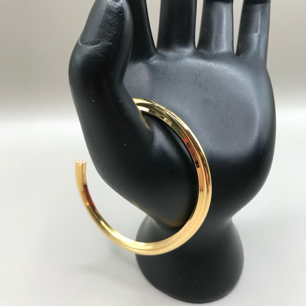 Laundry By Shelli Seagal Breast Cancer Awareness Gold-Tone Cuff Bracelet - Picture 2 of 10